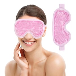 Antifaz de Gel para Ojos Frio Reutilizable, Antifaz de Hielo para Dormir Mascara para Ojos para Hinchados/Ojeras/Migraña/Alivio del Estrés, Compresas de Gel Frio Caliente con Respaldo de Felpa Suave
