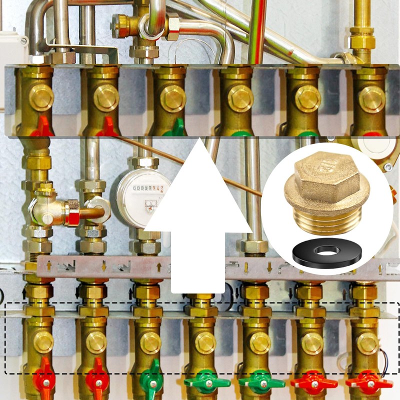 SI SEN 4 x brass plugs, 1/2 inch male thread