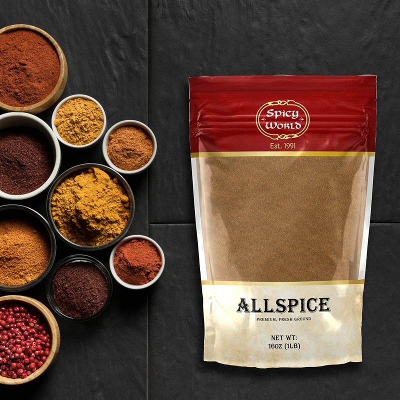 Spicy World Allspice Ground 16 Ounce - Huge 1 Pound