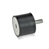 Ganter Normelemente GN 351-30-30-M8-ES-55 351-30-30-M8-ES-55 Rubber Buffer Black Thread M8