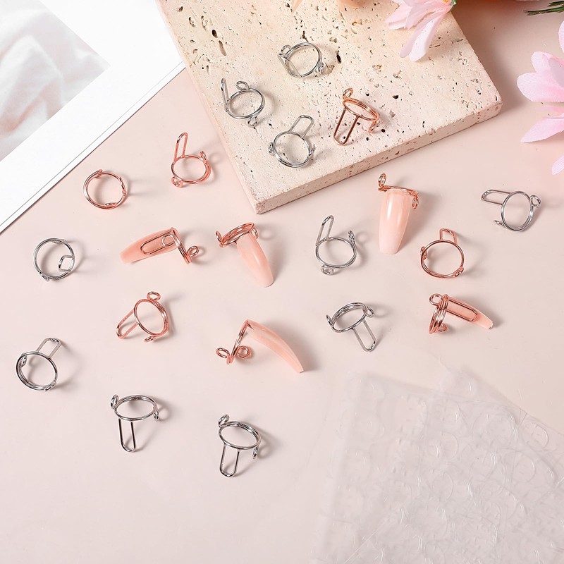 20 Pcs Wudu Nails Rings, Reusable Nail Rings, Non-Tarnish Metal