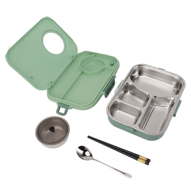 Bento Box 4 Compartments 1200ml 304 Stainless Steel Insulated with