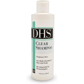 DHS Fragrance-Free Clear Daily Use Shampoo 8 OZ (Pack Of 2 Bottles)