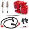 GBTAD Upgraded Ignition Coil Pack and Spark Plug w/Wire Cap