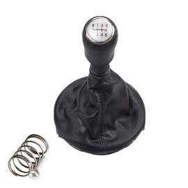 Manual Gear Knob Gear Stick Gaiter Leather Replacement Kit for V=olkswagen Transporter T5 T5.1 Gp 2003-2011 (6-Speed)