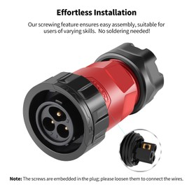 CNLINKO YM-20 3 PIN Screw Lock IP68 Waterproof Circular Connector PBT Plastic Shell Quick Plug Aviation Connector M20 Male and Female Plug(3-Pin)