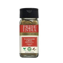 Pride of India â Tandoori Grill Masala â Blend of Exotic & Gourmet Spices â Ideal for Vegetable, Meat & Chicken Cooking â GMO Free â Easy to Use - 1.7 oz. Small Dual Sifter Bottle