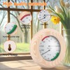 Sauna Thermometer Hygrometer: 2-in-1 Round Wooden Sauna Room Thermometer and