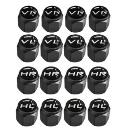Thoquene Pack of 16 Car Valve Caps with Labelling, Car Tyre Valve Caps