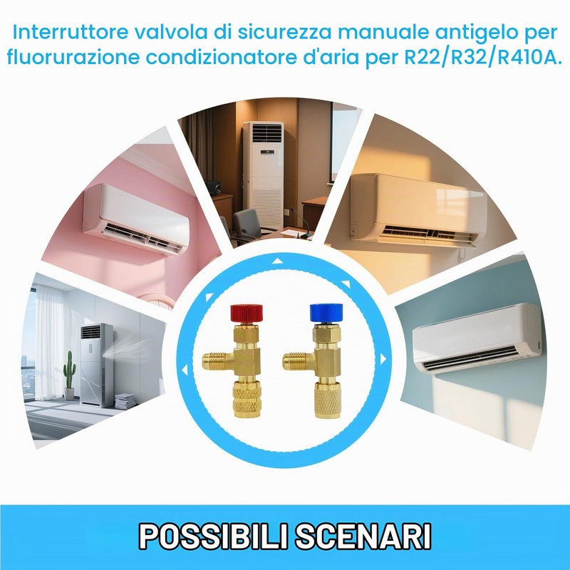 2 Pezzi Valvola Controllo Flusso R410 R22, Valvola di Sicurezza
