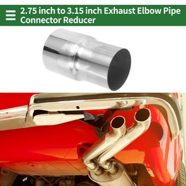 Motoforti 2.75" OD to 3.15" OD Mandrel Exhaust Pipe Adapter Concentric Reducer Car Exhaust Pipe Tubing Piping Adapter 5inch/127mm Length T304 Stainless Steel Silver Tone 4 Pcs