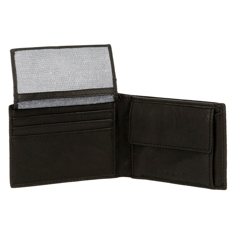 Pepe Jeans Badge Horizontal Wallet with Purse, Unique, Black/White, única,