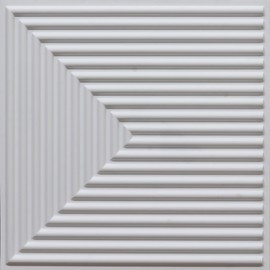 From Plain To Beautiful In Hours 9004 Depth Tier PVC 12 in x 12 in Peel and Stick Wall Panels (Covers / 10 sq.ft), White Matte, 10 Piece