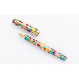 Onishi Seisakusho Fountain Pen, Acetate, Thick Axis, Colorful Design, Colorful Design, GT Fine Point F OR112