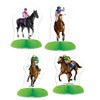 Juego de 3 centros de mesa de carreras de caballos