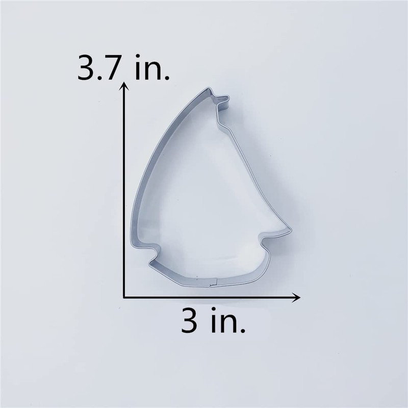 LILIAO Nautical Sailboat Cookie Cutter, 3.7", Biscuit Bread Sandwich Cutters,