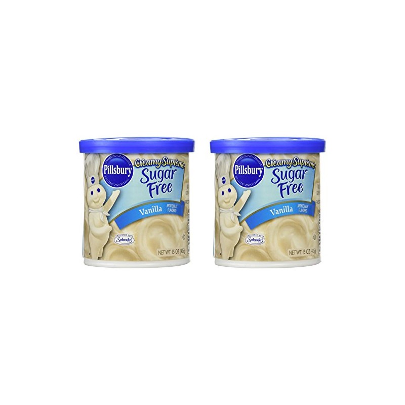 Pillsbury Creamy Supreme Sugar Free Vanilla Frosting (Pack of 2)