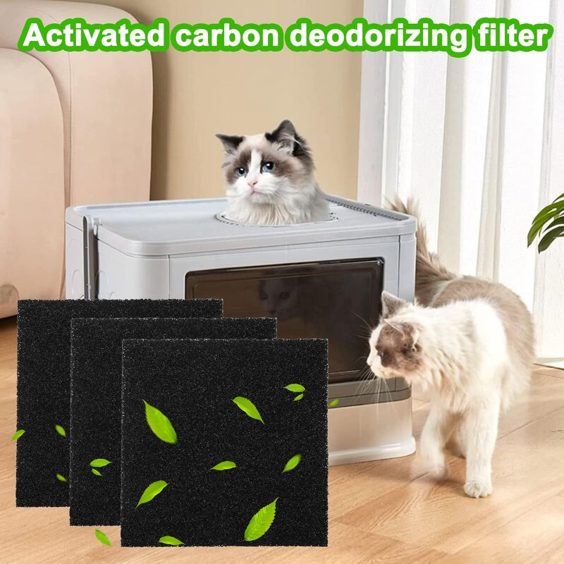 8 Pieces Activated Carbon Filter, Compost Container Filter, Organic Waste