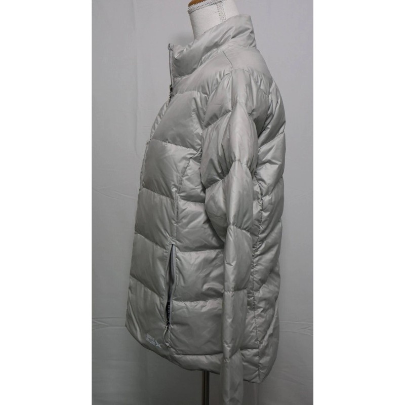 Eddie Bauer Womens Packable Down Lightweight Puffer Jacket, Silver, Sizes