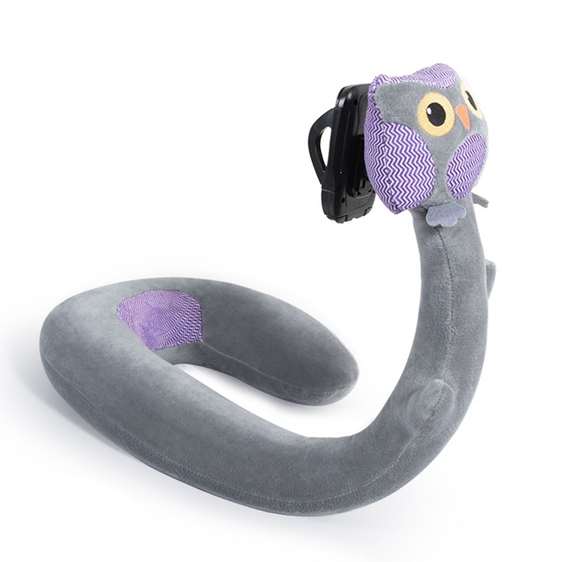 U Shaped Pillow Phone Holder 360 Degree Rotation Cute Animal
