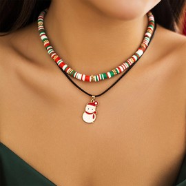 YANCHUN Christmas Necklaces for Women Chunky Necklace for Women Jingle Bell Neckalce Christmas Jewlery (Xmas NEC-2)