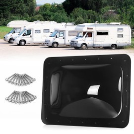 ALIESTFDNO 18" x 26" RV Skylight Replacement Cover, Fit 14" x 22" RV Shower Skylight Openings Roof Vent, RV Skylight Outer Dome Compatible with RV Camper Food Truck Motorhome Roof Sunroof (Smoke)