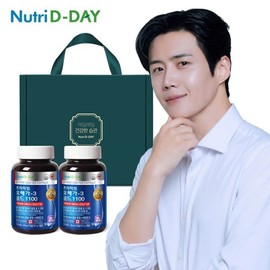 NutriD-Day premium 오메가3 골드 1100 2병 선물세트 Premium Omega 3 Gold 1100 Gift Set (2 Bottles)