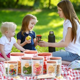 KESTAR 30 Pcs Mason Jar Zipper Bags, Spice Storage Bags, Reusable Food Saver Storage Fresh Bags Snacks Zipper Sealed Bag with 32 PCS Labels for Travel Camping Picnic (Style03 30 PCS)