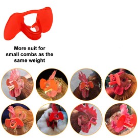 Aufind 101 Pieces Pinless Peepers with Pliers Set Chicken Glasses Poultry Blinders Chicken Spectacles Chicken Peepers Pheasant Anti-Pecking Eye Glasses Plier（Middle）