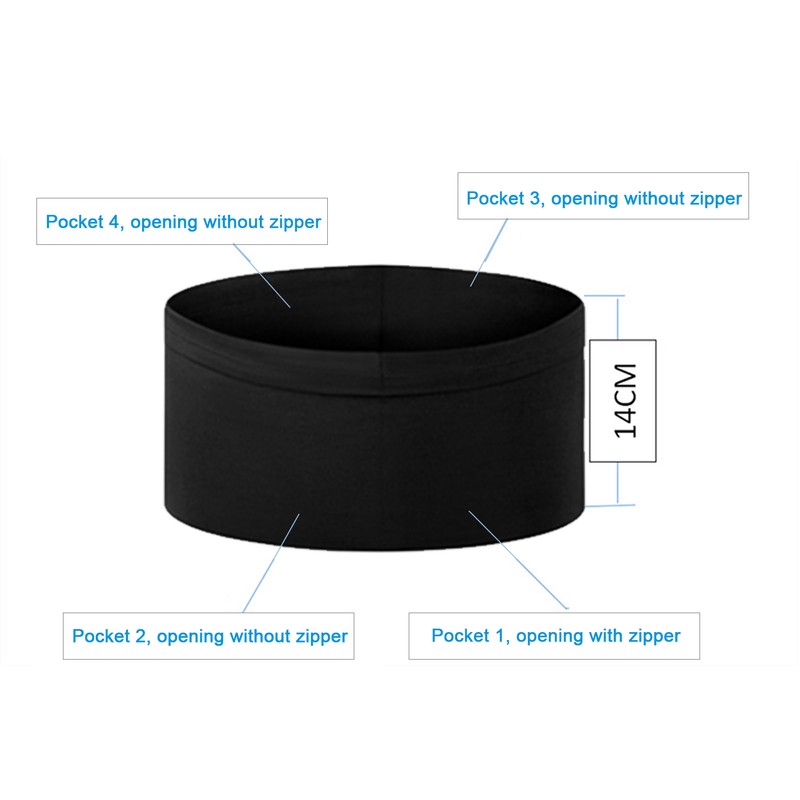 Stretch Travel Money Belt Large Capacity Running Belt Breathable Phone