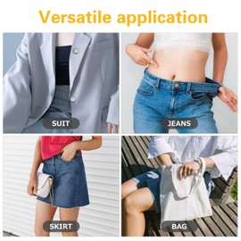 DIYEAH Adjustable No Sew Jeans Button Pin 30Pcs Removable Fabric Fasteners Sewing Metal Tightening Loose Jeans Button Pins No Sew No Tools Instant Replacement Snap Tack Pant Buttons