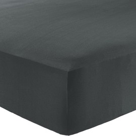 Erwin Müller Landsberg Fitted Sheet Microfibre Interlock Jersey Anthracite Size 180 x 200 cm - 200 x 200 cm