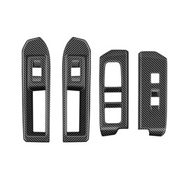 Window Lift Switch Panel Cover Trim Fit for 4th Gen Toyota Tacoma 2024 2025, Door Window Lock Switch Cap Trim Cover Decoration Interior Accessories (Carbon Fiber Look)