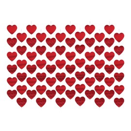 Red Heart Garland - Hangable Valentine's Day Decorations,Wedding Hangable Decoration Streamers Banner, Red Heart Ornament for Engagement Valentines