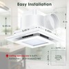 FASDUNT 120 CFM Bathroom Exhaust Fan with Light, Ceiling Ventilation