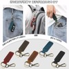 [Meltryllis] Keychain, Cowhide Leather Keychain, Double Ring Keychain, Car Key