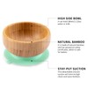 Baby Bamboo Suction Plate, Bowl and Spoon Set, Wooden Feeding