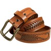 2285 Western Scorpion Hand-Woven Braided Genuine Full Grain Leather Belt
