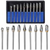 Faankiton 10PCS Tungsten Carbide Rotary Burrs, Carbide Die Grinder Bits