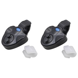 Tiardey Pack of 2 Fishing Bite Alarms Electronic Bite Alarm Light Indicator Swinger Vibration on the with LED Light Indicator