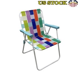 Folding Beach Chair Lightweight Rust Resistant Portable Outdoor Seating New