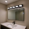 Modern 6-Light Black Iron LED Vanity Mirror Light Fixture for