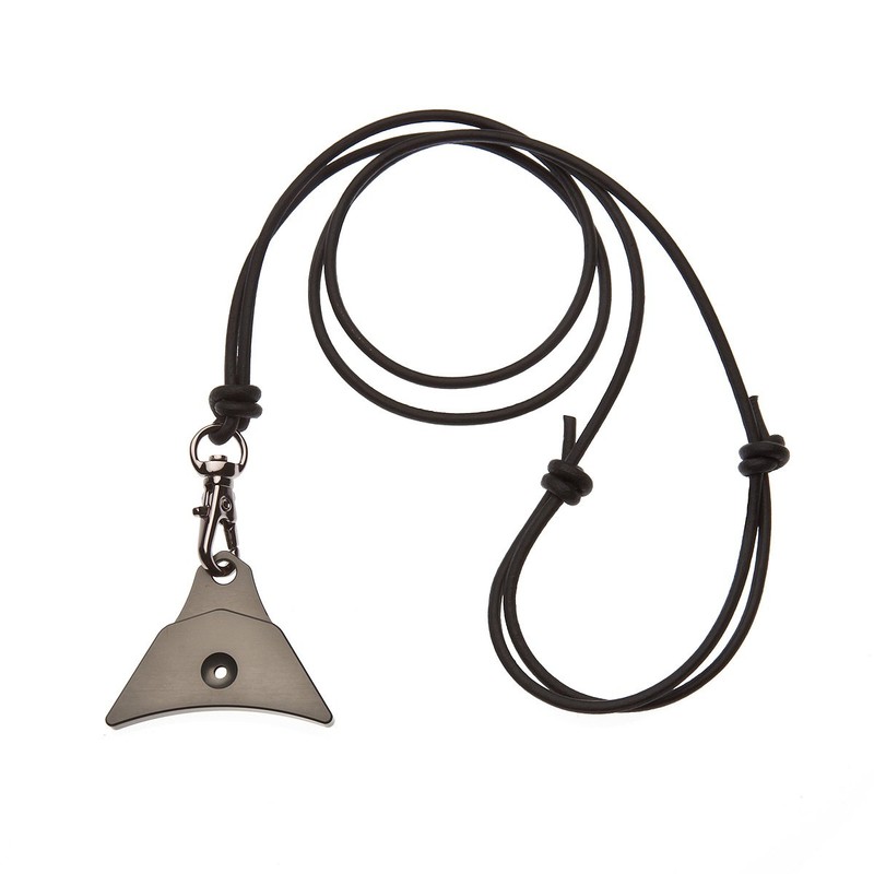 Logan Ventura Anodised Aluminium Shepherd Whistle with Leather Cord -