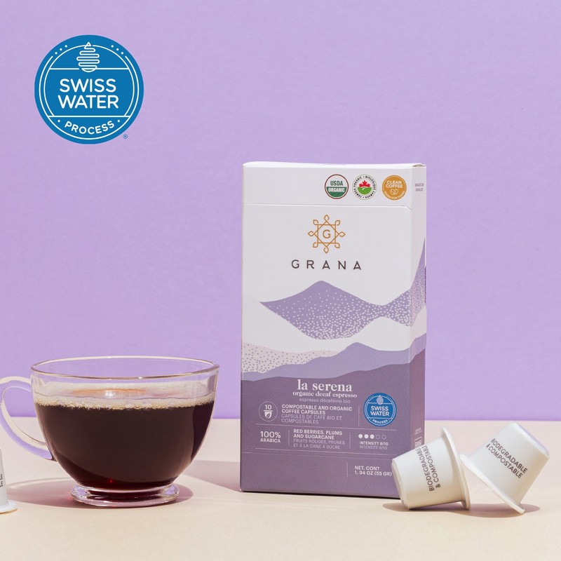 G GRANA Decaf Coffee Pods, Compatible with Nespresso OriginalLine, 40