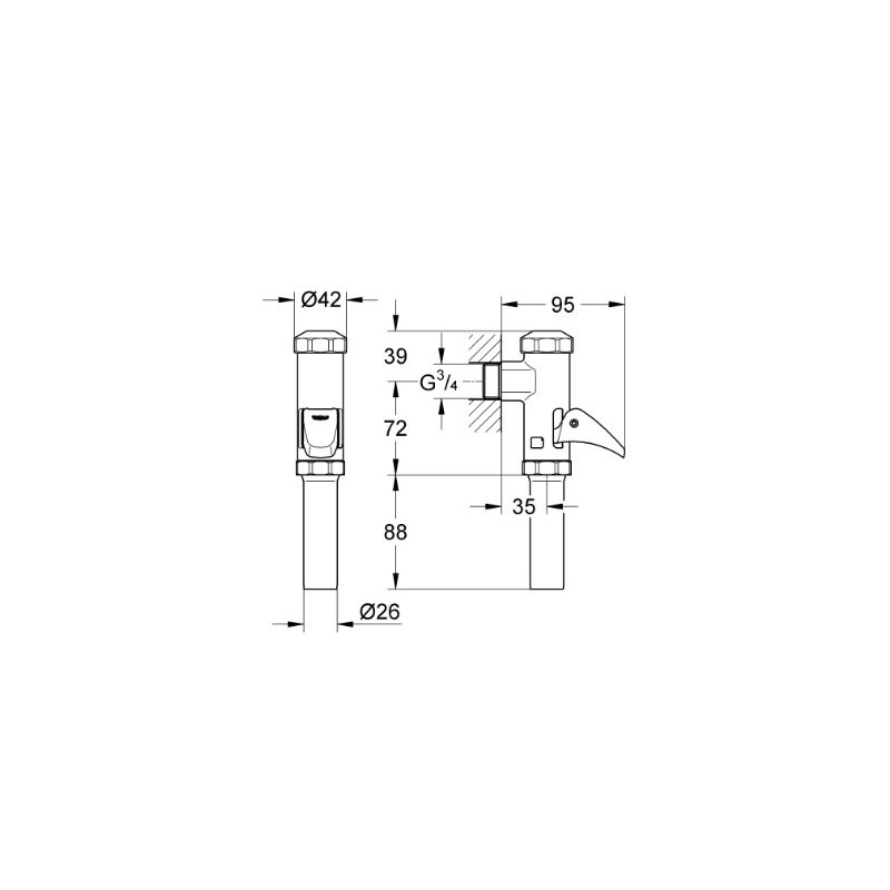 Grohe Start 37401000 Toilet Flush Fully Automatic