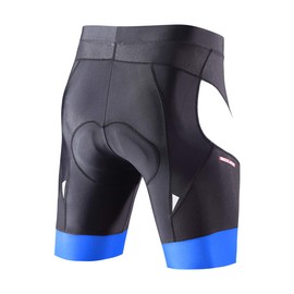 Eco-daily Pantalones cortos de ciclismo para hombre, acolchados para ciclismo, color negro y azul