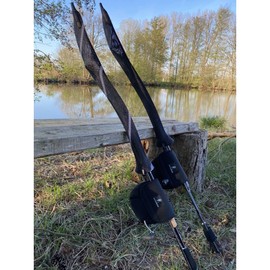 Rutensocke Spin S 2-Piece Rod Protection for 2-Piece Rods up to 2.2 m 70 cm x 45 mm Black