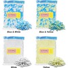 DOTUHAO Bean Bag Filler, Blue & Yellow Shredded Memory Foam,
