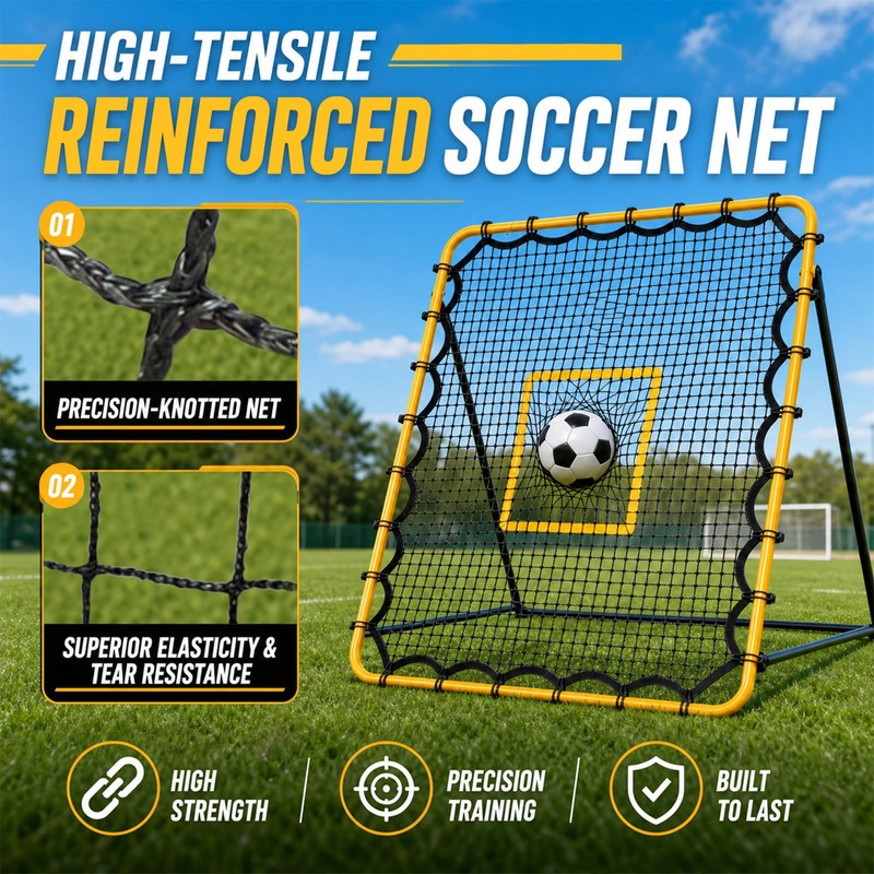 3.7 x 4.8FT Soccer Baseball Rebounder Net, Softball Lacrosse Pitch