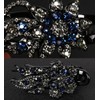 Yusier 4 PCS Flower Rhinestones Hair Clips Duckbill Clip Ponytail